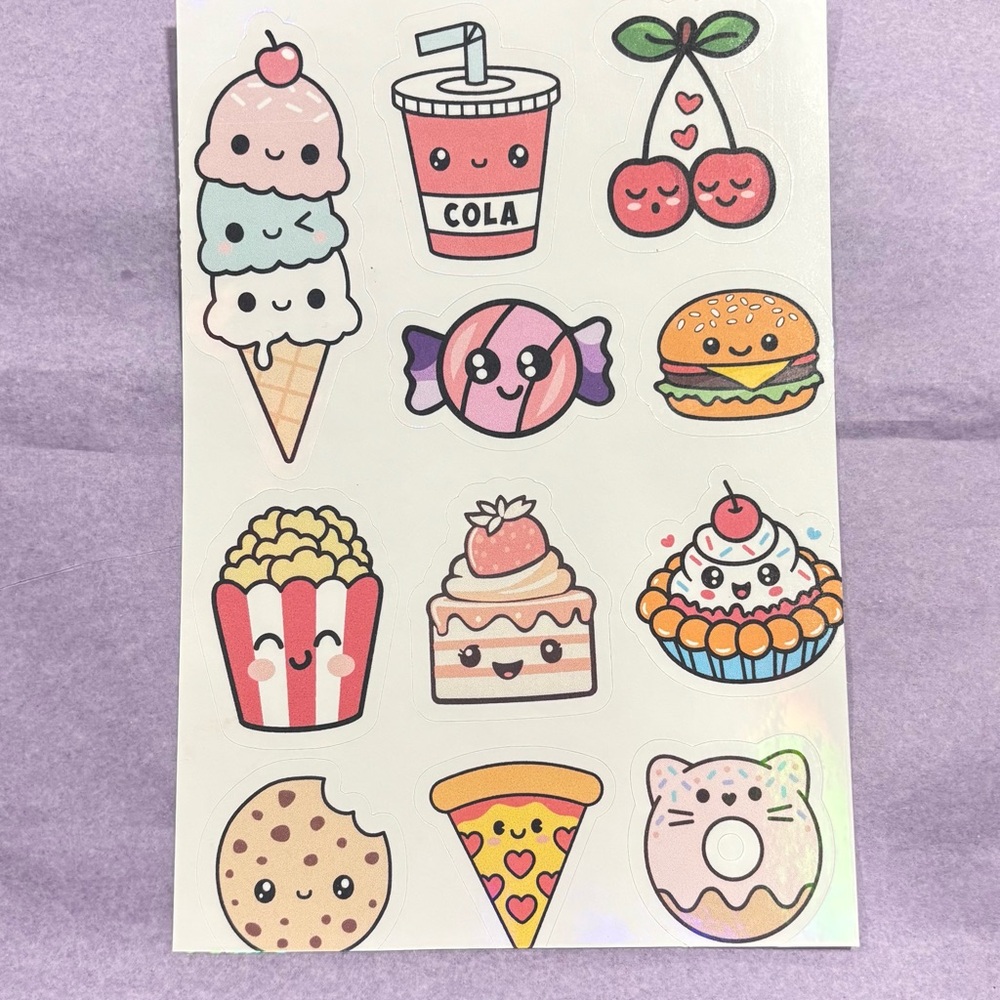 Cute Food Design Stamps - Multicolor